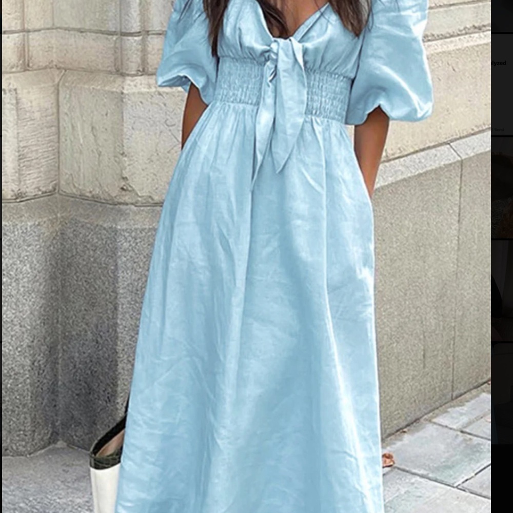 Stylish Light Blue Maxi Dress